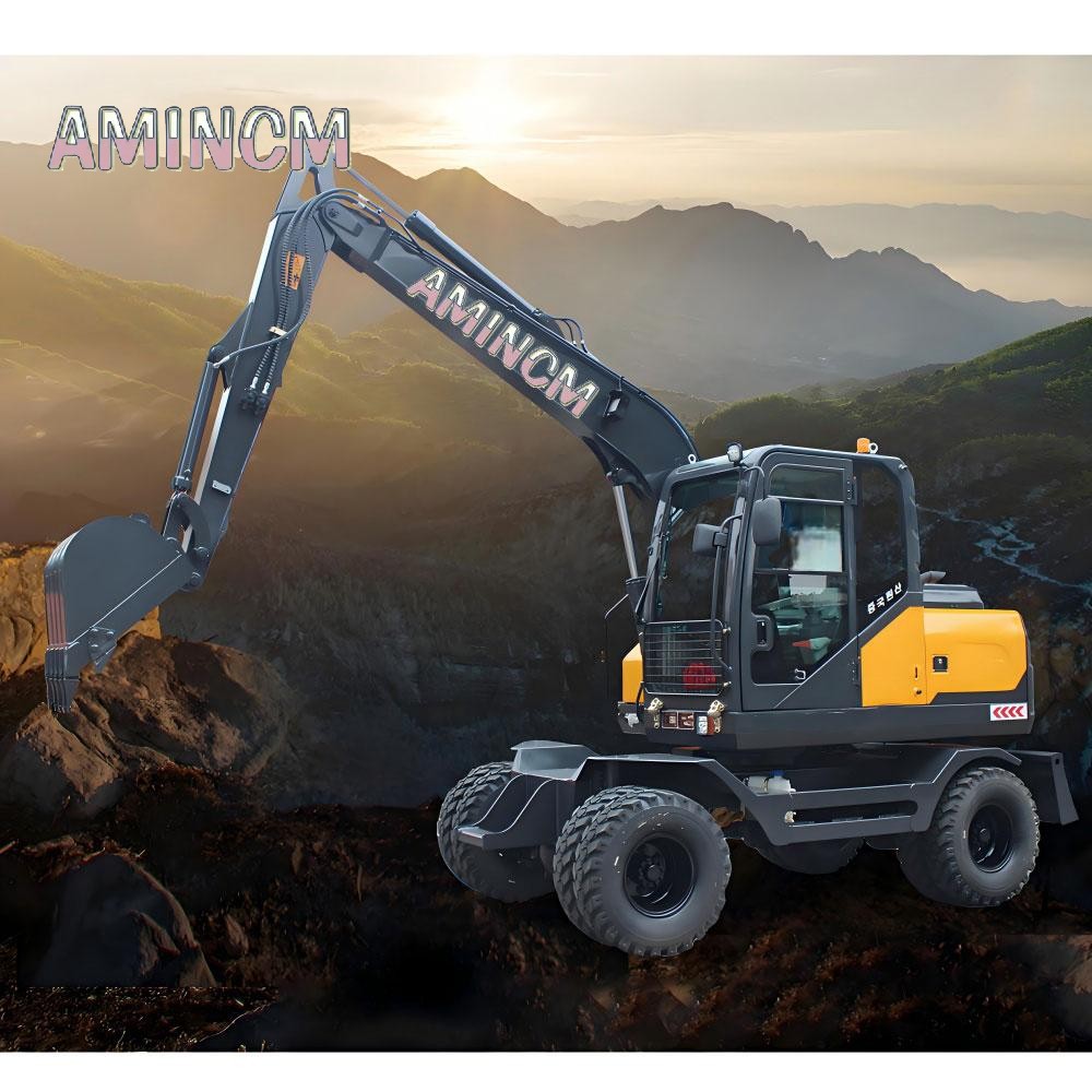 AMINCM 80W Wheel Excavator: 6.8-Ton Tier 4 Powerhouse